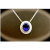 Image 1 : 10 Carat Tanzanite and Diamond Necklace