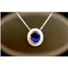 Image 1 : 10-Carat Tanzanite and Diamond Necklace