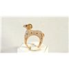 Image 1 : 18K Rose Gold and Diamond Ring with Ram Design