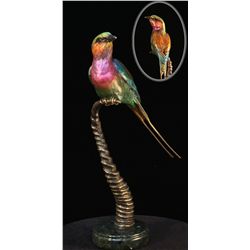 "African Jewel" - Lilac-Breasted Roller Bronze by Jocelyn Russell