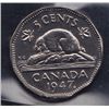 Image 2 : 1947 Specimen Maple Leaf Five Cent.