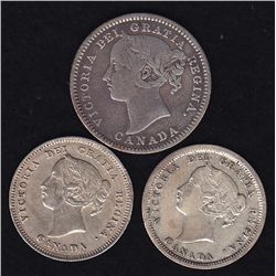 Lot of 3 Victorian Silver
