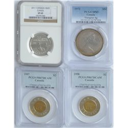 Lot of Four Canadian Coins