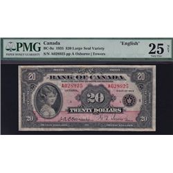 1935 Bank of Canada $20