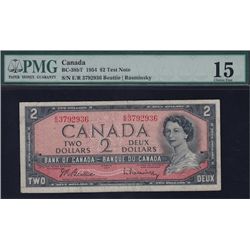 1954 Bank of Canada $2 E/R Test Note