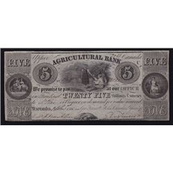 1835 Agricultural Bank $5