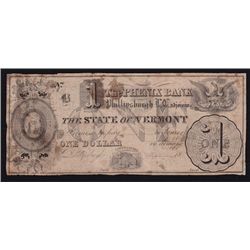 1837 Phenix Bank $1 Remainder