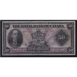 1927 Royal Bank of Canada $50