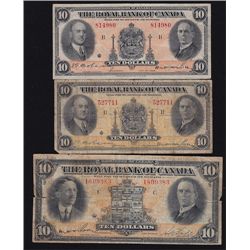 Lot of 6 Royal Bank of Canada Banknotes