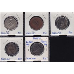 Lot of five Medals