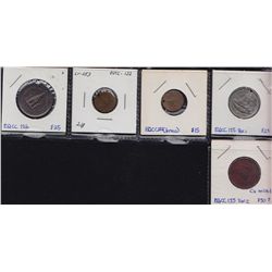 Lot of five Medals