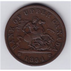 1854 Bank of Upper Canada, One Penny