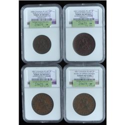 Lot of 4 NGC Graded Tokens