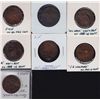 Image 1 : Lot of seven counterstamped Large Cents.