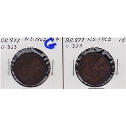 Lot of Two 1862 Nova Scotia One Cents