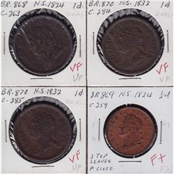 Lot of 4 Nova Scotia Tokens