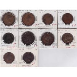 Lot of 10 New Brunswick Tokens