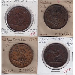 Lot of 4 Province of Canada Tokens