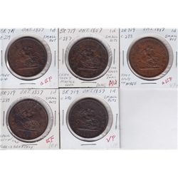Lot of 5 Province of Canada Tokens
