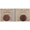 Image 1 : Lot of Two ICCS Graded One Cents