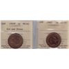 Image 1 : Lot of Two ICCS Graded One Cents