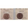 Image 1 : Lot of Two ICCS Graded One Cents