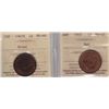 Image 1 : Lot of 2 ICCS Graded One Cents