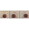 Image 1 : Lot of 3 ICCS Graded One Cents