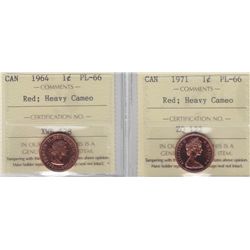 Lot of Two ICCS Graded One Cents