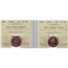 Image 1 : Lot of Two ICCS Graded One Cents