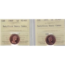 Lot of Two ICCS Graded One Cents