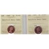 Image 1 : Lot of Two ICCS Graded One Cents
