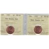 Image 1 : Lot of Two ICCS Graded One Cents