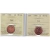 Image 1 : Lot of Two ICCS Graded One Cents