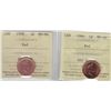 Image 1 : Lot of Two ICCS Graded One Cents