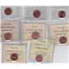 Image 2 : Lot of Eight ICCS Graded One Cents