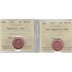 Lot of Two 2011 One Cents