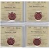 Image 1 : Lot of Four ICCS Graded One Cents
