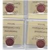 Image 2 : Lot of Four ICCS Graded One Cents
