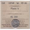 Image 1 : 1874H Five Cent