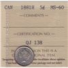 Image 1 : 1881H Five Cent
