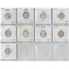 Image 1 : Lot of Nine Better Condition Ten Cents