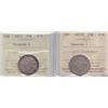 Image 1 : Lot of Two ICCS Graded Twenty Five Cents