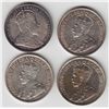 Image 1 : Lot of Four Twenty Five Cents