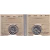 Image 1 : Lot of Two ICCS Graded Twenty Five Cents