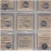 Image 2 : Lot of Nine ICCS Graded Twenty Five Cents