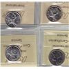 Image 2 : Lot of Four ICCS Graded Twenty Five Cents