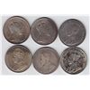 Image 1 : Lot of Six Twenty Five Cents Coins