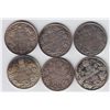 Image 2 : Lot of Six Twenty Five Cents Coins