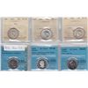 Image 1 : Lot of Six Graded Twenty Five Cents